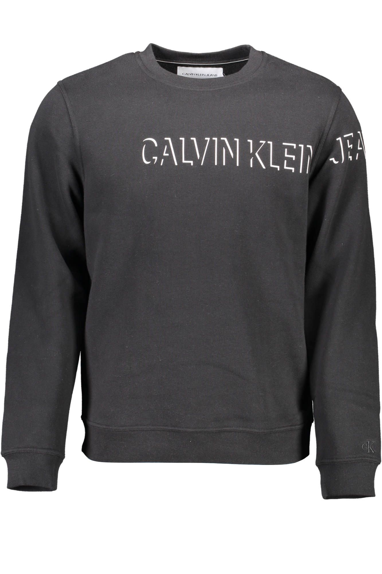 

Черный хлопковый мужской свитер Calvin Klein