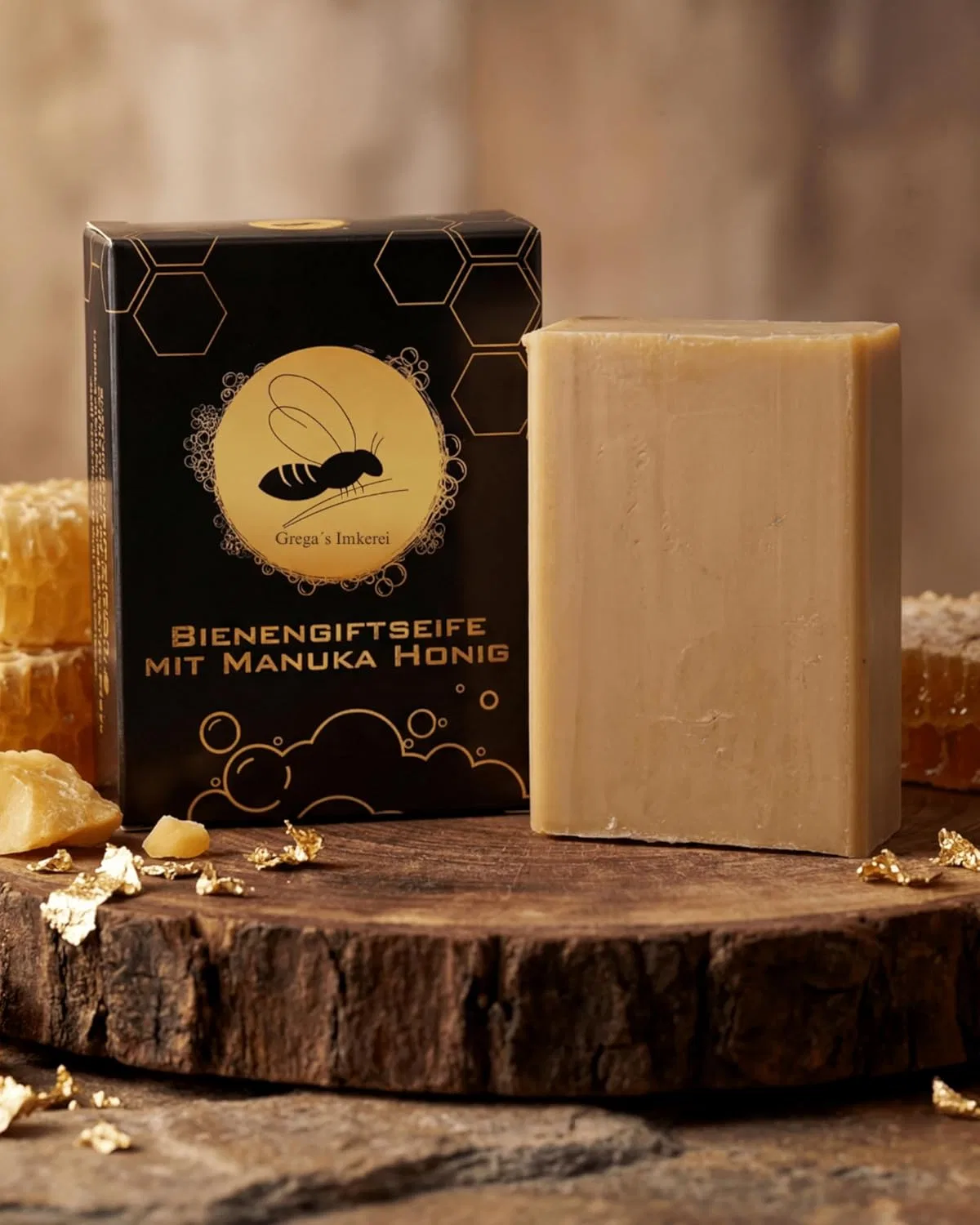 Натуральное мыло с пчелиным ядом и медом манука от Gregas Beekeeping, 100 г Grega´S Imkerei — фото 4