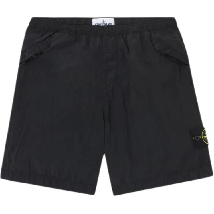 Шорты бермуды с накладными карманами Stone Island Black