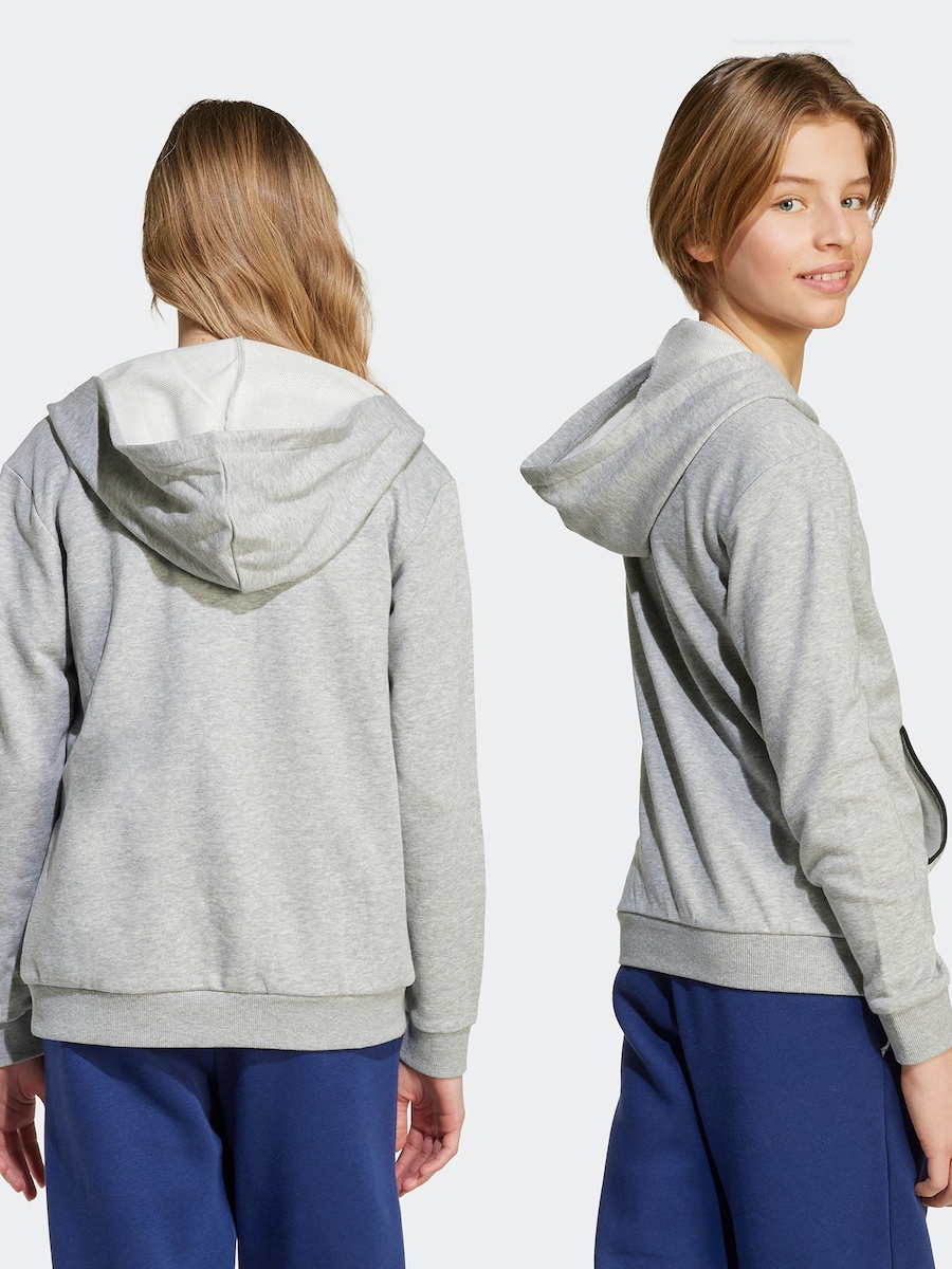 Спортивная толстовка с капюшоном на молнии ADIDAS SPORTSWEAR, серый — фото 3