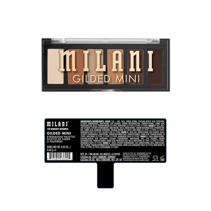 Мини-палетка теней для век Gilded с 6 матовыми и мерцающими оттенками Whiskey Business Milani — фото 2
