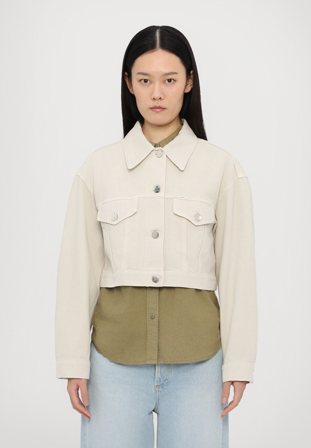 

Джинсовая куртка BOXY JACKET CLOSED, бежевый