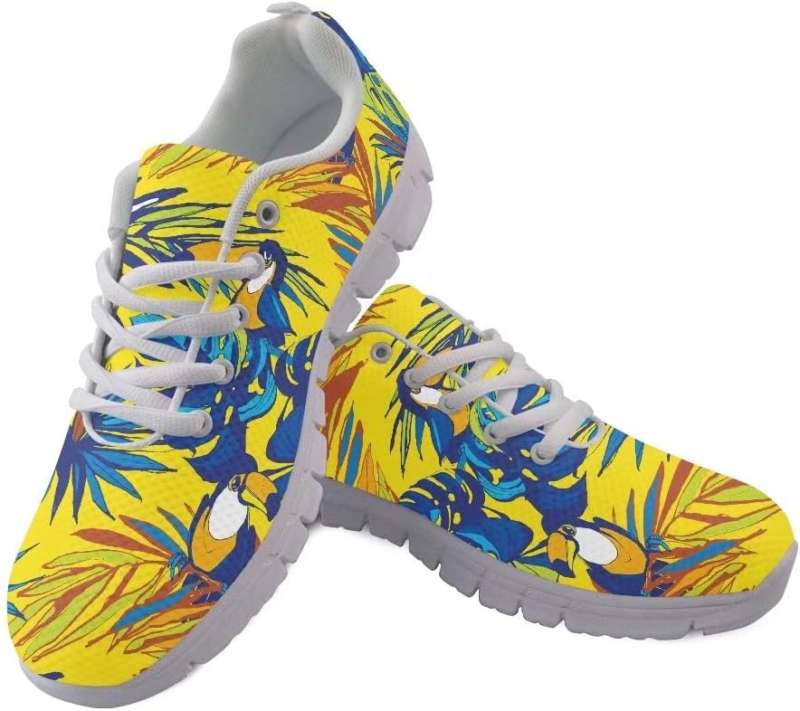 

Мужские кроссовки GIFTPUZZ с шнуровкой, спортивные, сетчатые, дышащие, повседневные, Bird Leaves