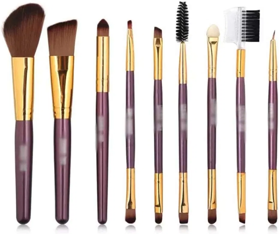 Набор кистей для макияжа YITAOO, 9 предметов, для теней, пудры, подводки, ресниц и губ — фото 2