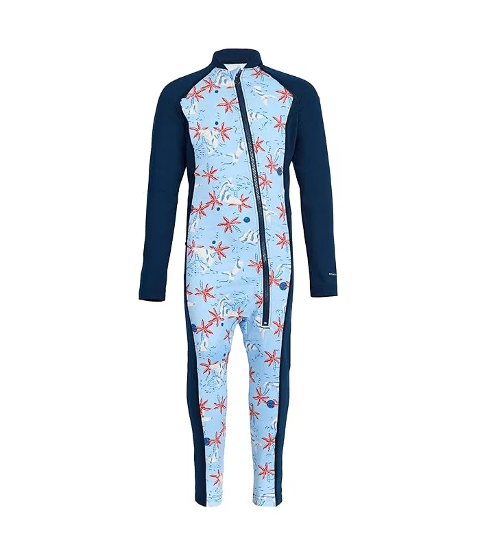 Комбинезон с UPF 50 Sandy Shores II Sunsuit Columbia Kids, Ripple Blue Sharktime/Collegiate Navy