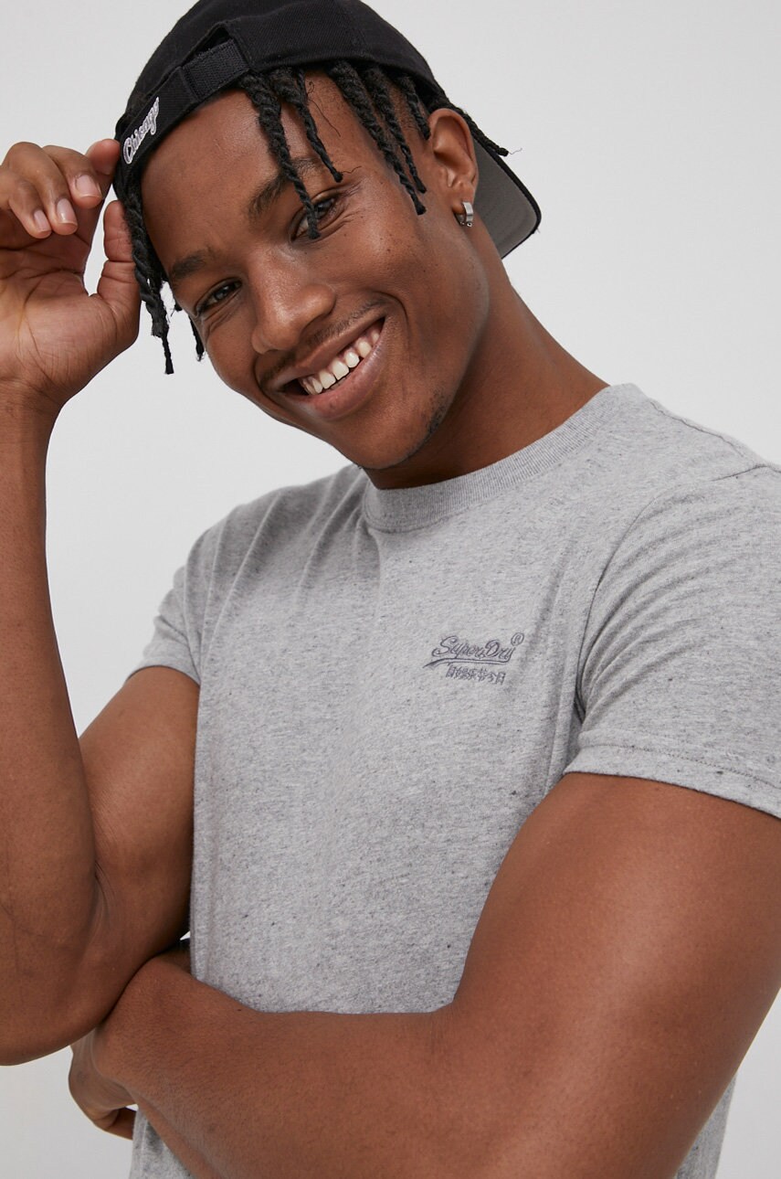 

Футболка из хлопка Superdry, серый