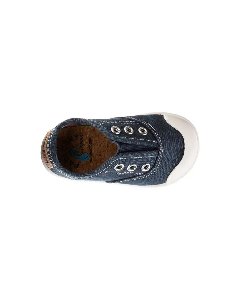 Унисекс кеды из холста barefoot с эластичной резинкой Pablosky, темно-синий — фото 2