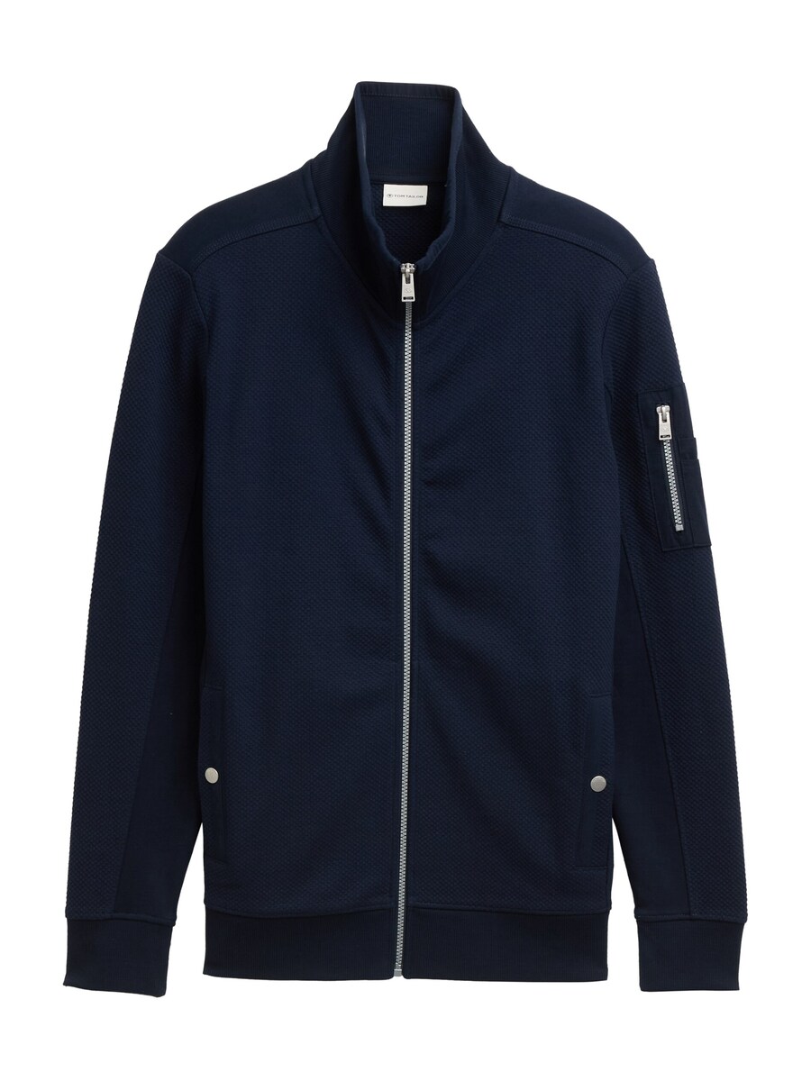 

Толстовка с капюшоном на молнии TOM TAILOR, темно-синий