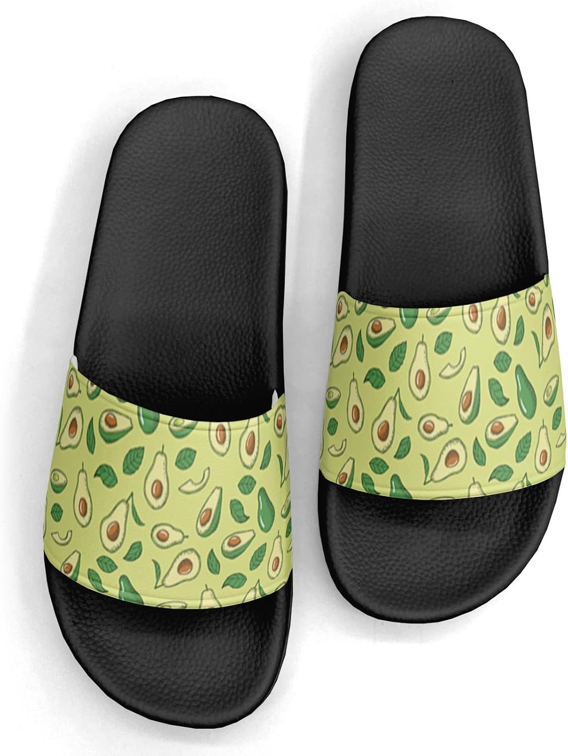 

Сланцы-сандалии Avocado Design для женщин и мужчин, повседневные спортивные сандалии, для бассейна, душа, дома и улицы Generic, Avocado Leaves