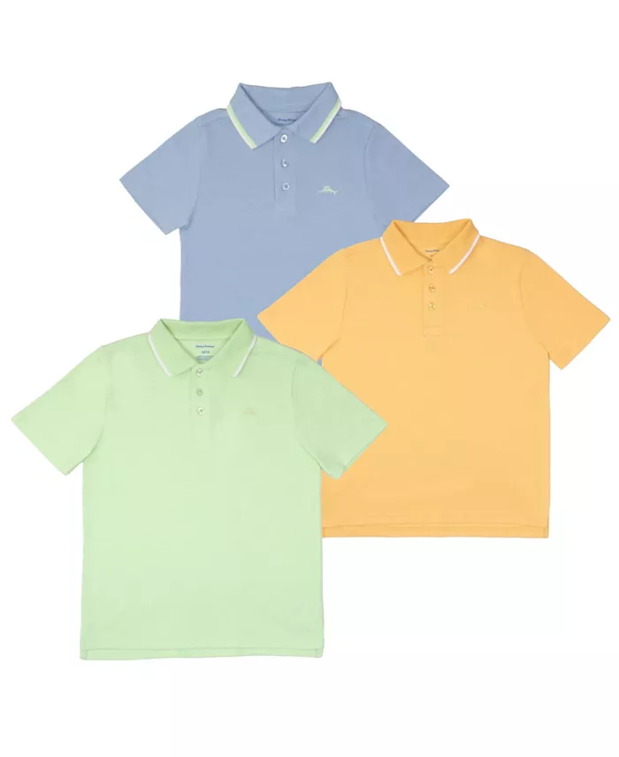 

Большой мальчик персиковый комплект из 3 поло с коротким рукавом Tommy Bahama, зеленый