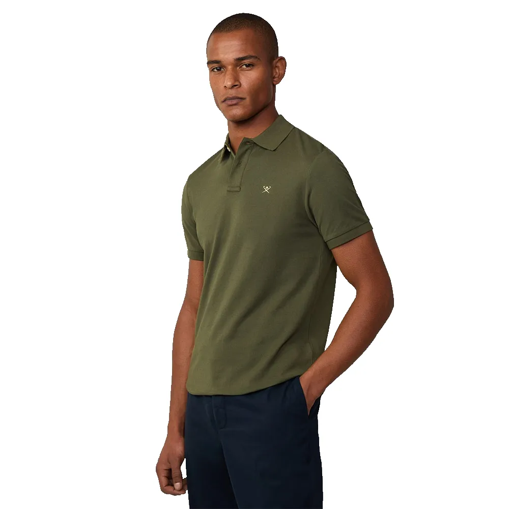 

Поло с коротким рукавом Hackett Logo Slim Fit, зеленый