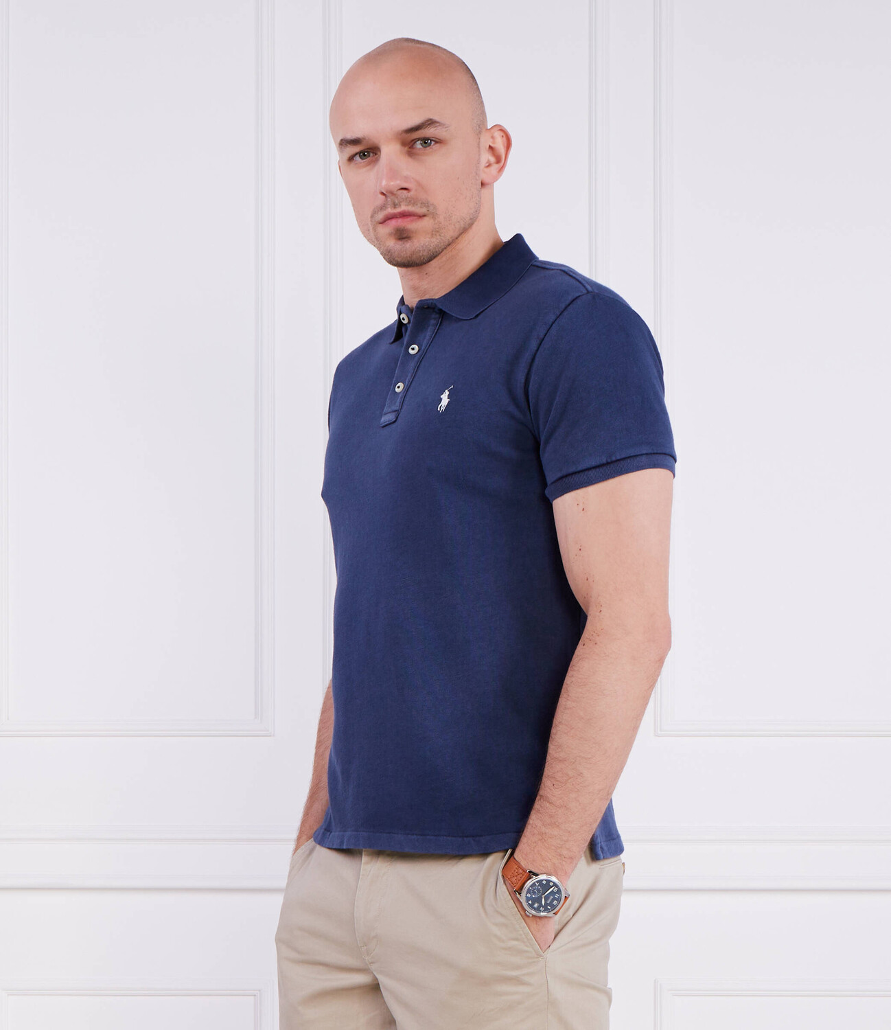 Поло POLO RALPH LAUREN Regular Fit, темно-синий — фото 3