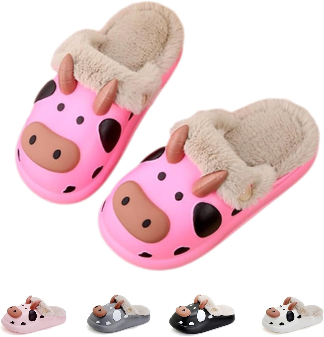 

Домашние тапочки UNMULFC для женщин и мужчин, для спальни, сверхтеплые плюшевые платформенные сандалии, пушистые милые слайды, шлепанцы для дома и улицы, красный