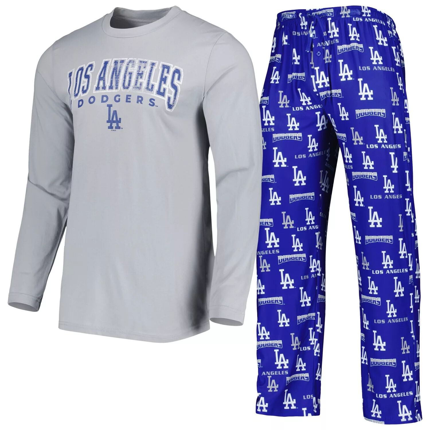 

Мужской комплект из топа и брюк с длинными рукавами Concepts Sport Royal Los Angeles Dodgers