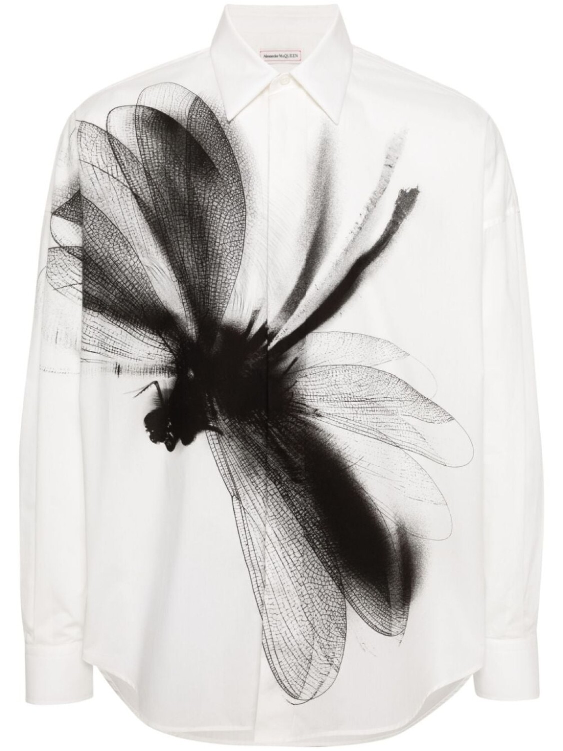 

Alexander McQueen рубашка с принтом Dragonfly, белый