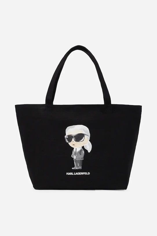 

Хлопковая сумка Karl Lagerfeld, черный