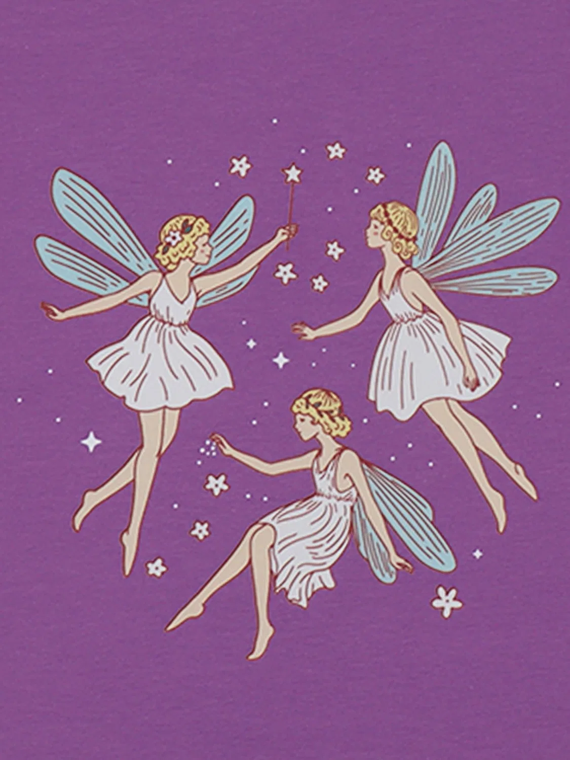 Футболка Walkiddy Fairies and Flowers T-Shirt сиреневого цвета — фото 4