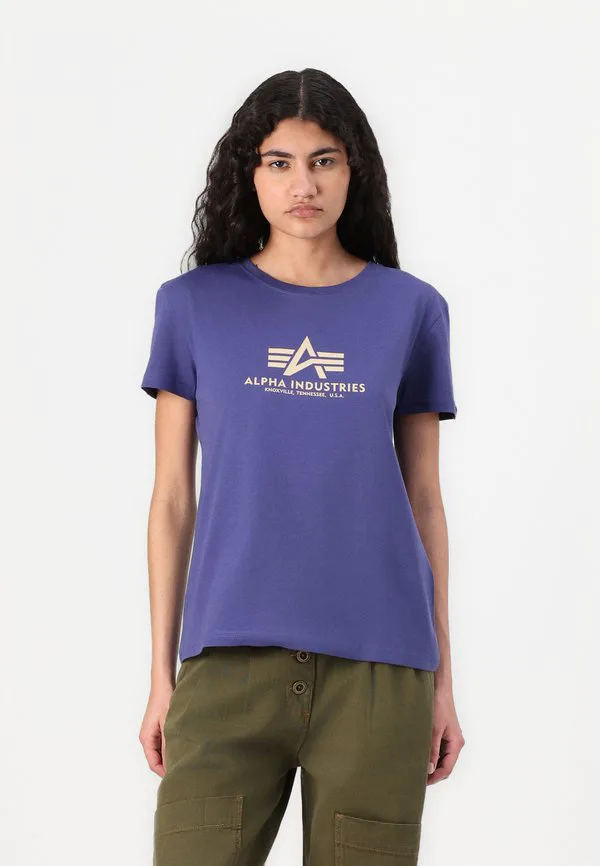 

Новая базовая футболка с принтом Alpha Industries, Night Purple, Фиолетовый, Новая базовая футболка с принтом Alpha Industries, Night Purple