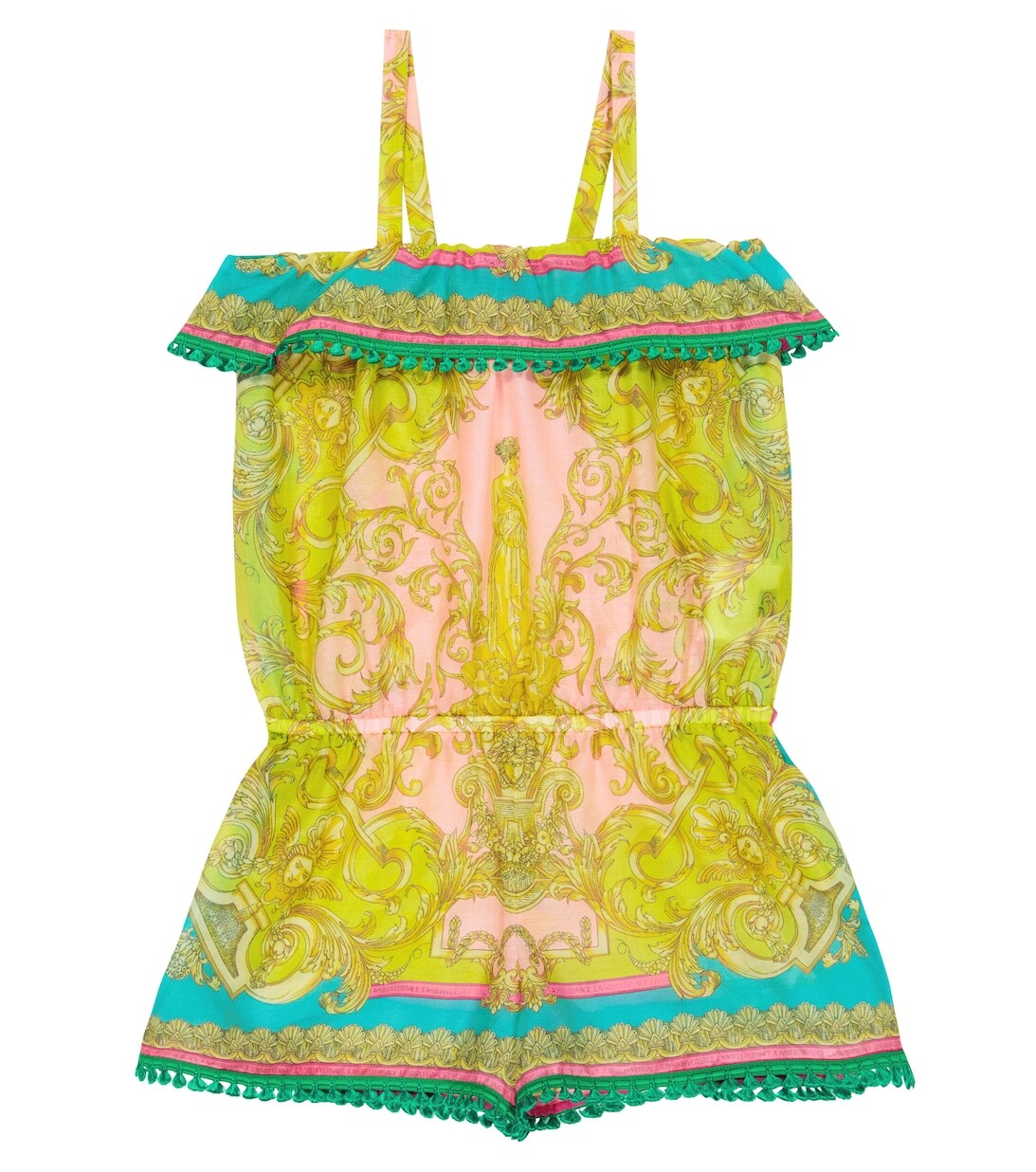 

Комбинезон Barocco Goddess из хлопка и шелка Versace, разноцветный