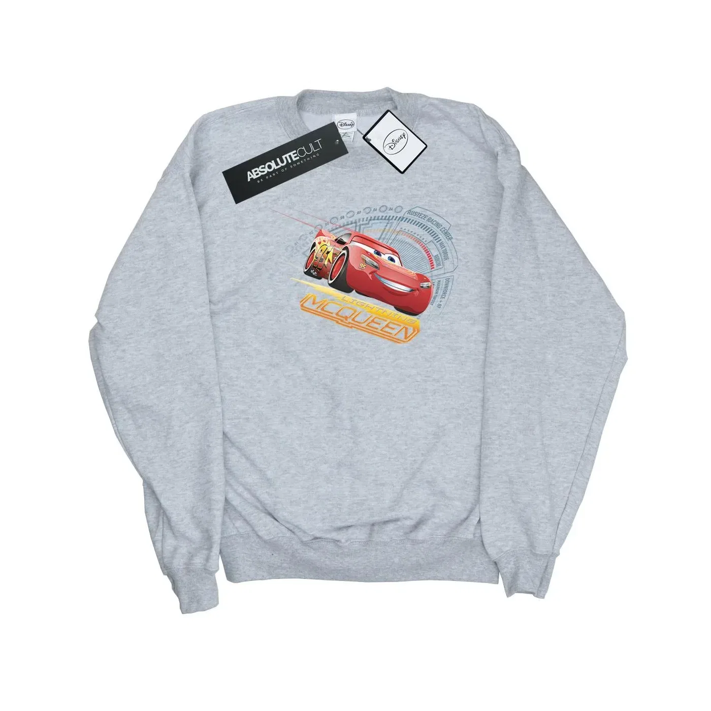 Свитшот с принтом Cars Lightning McQueen Disney, серый — фото 2