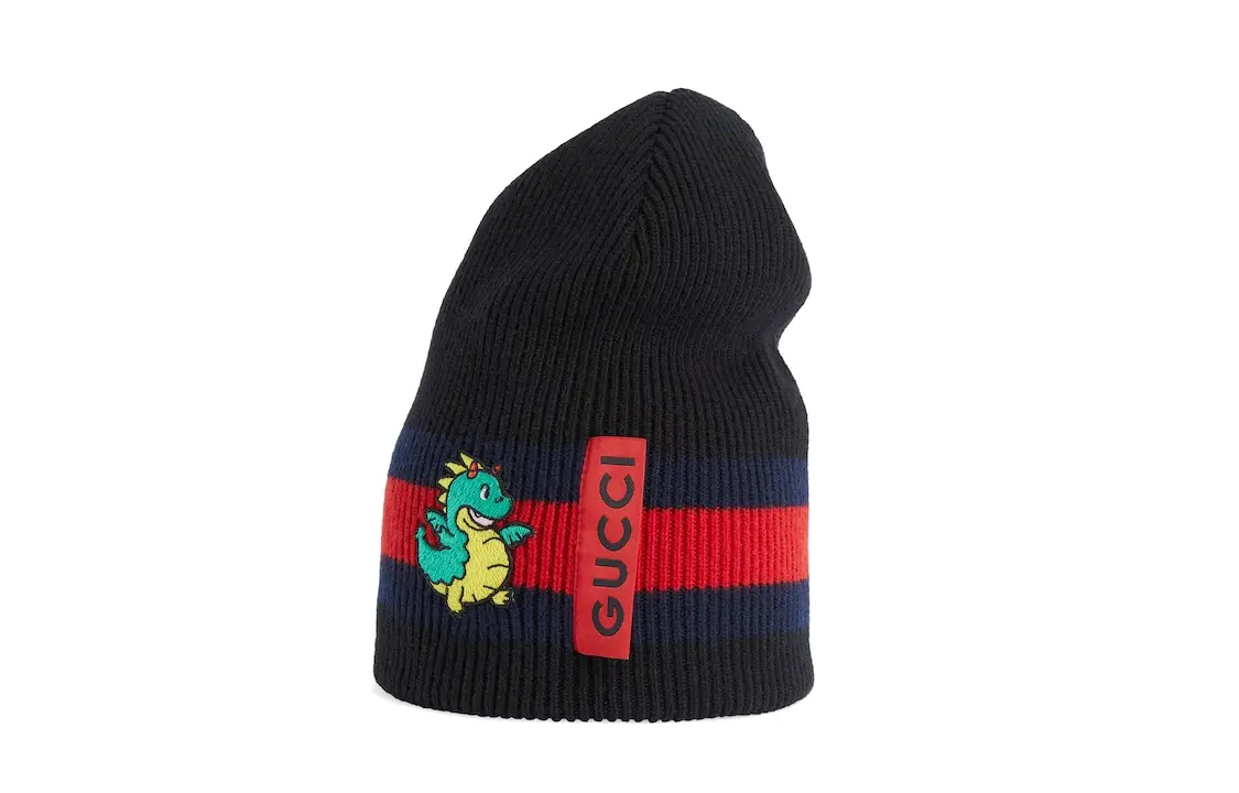 Шапка-бини GUCCI из шерсти, черная — фото 3