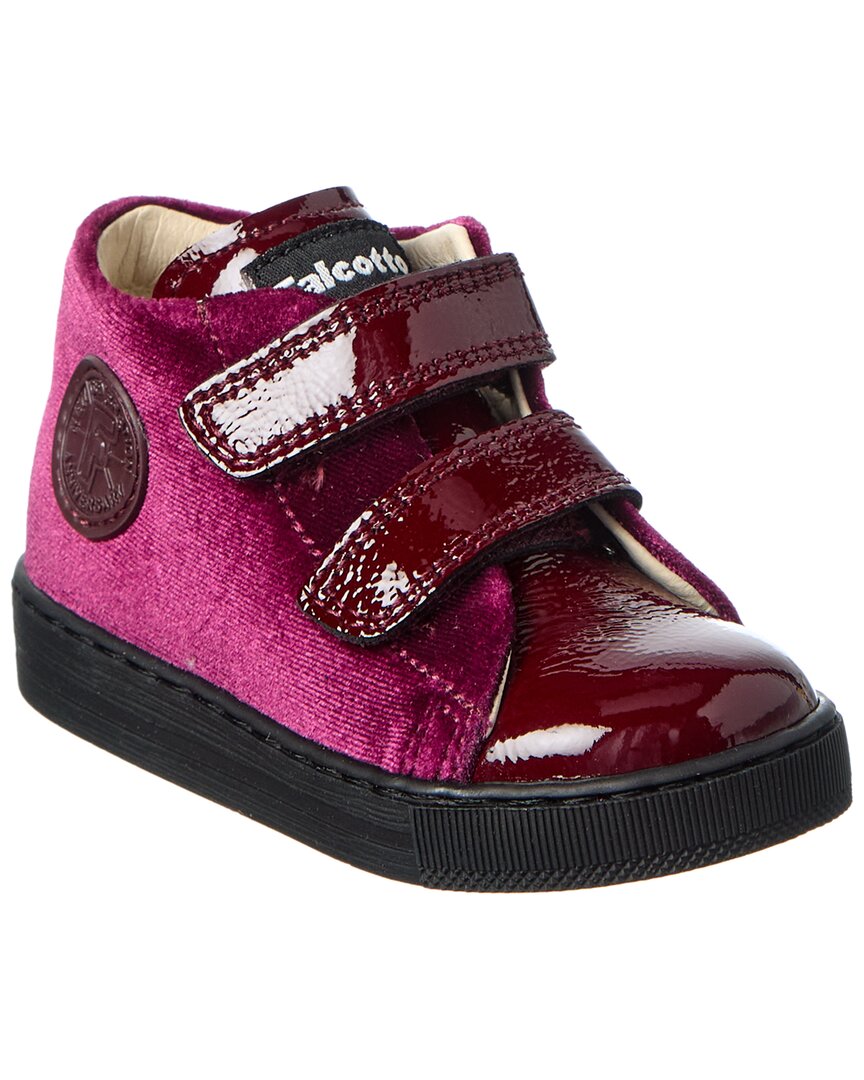 

Кроссовки Naturino Falcotto Michael 2 из бархата и лакированной кожи, красный