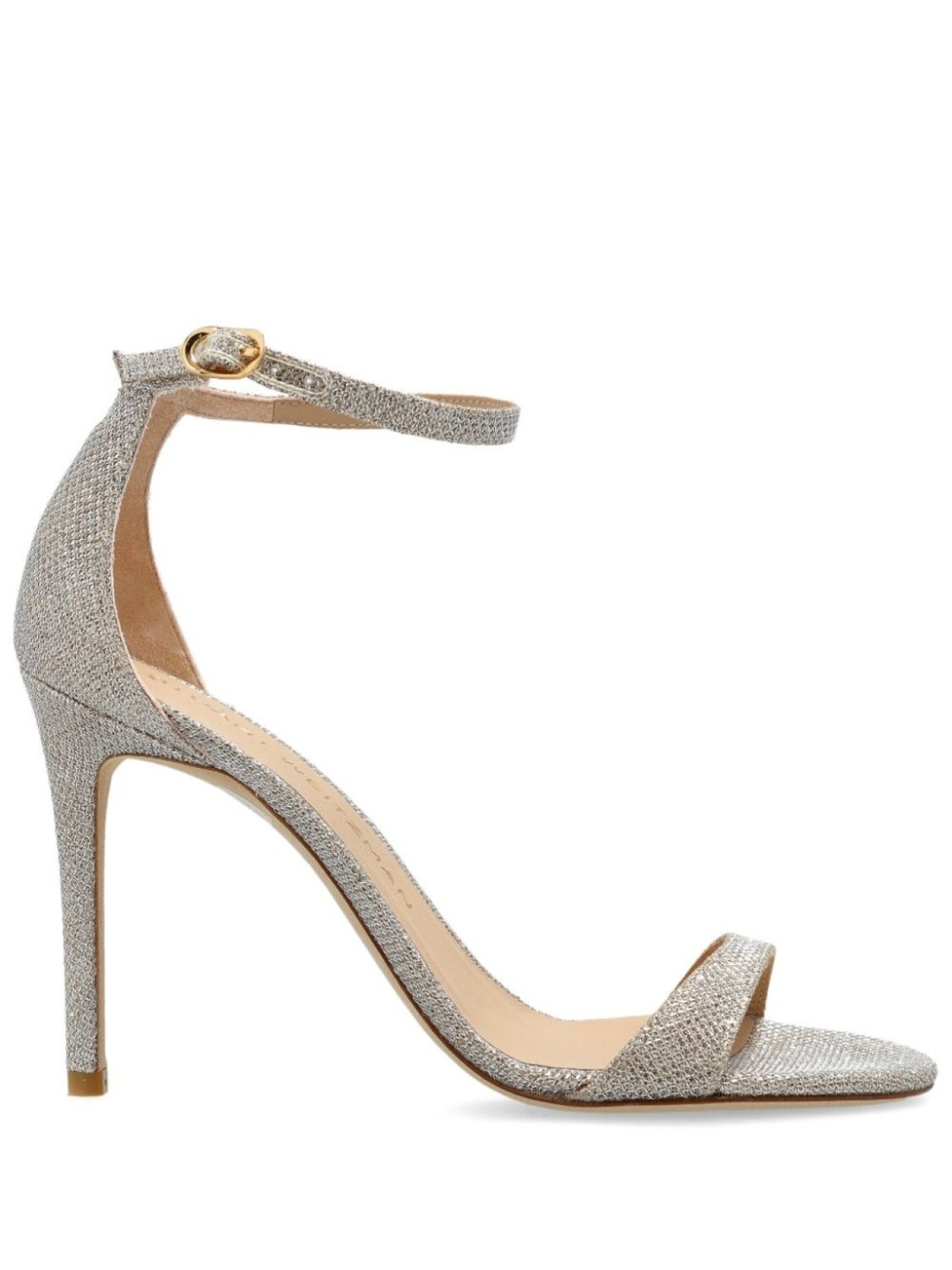 Сандалии нудистские 100 мм Stuart Weitzman, нейтральный цвет