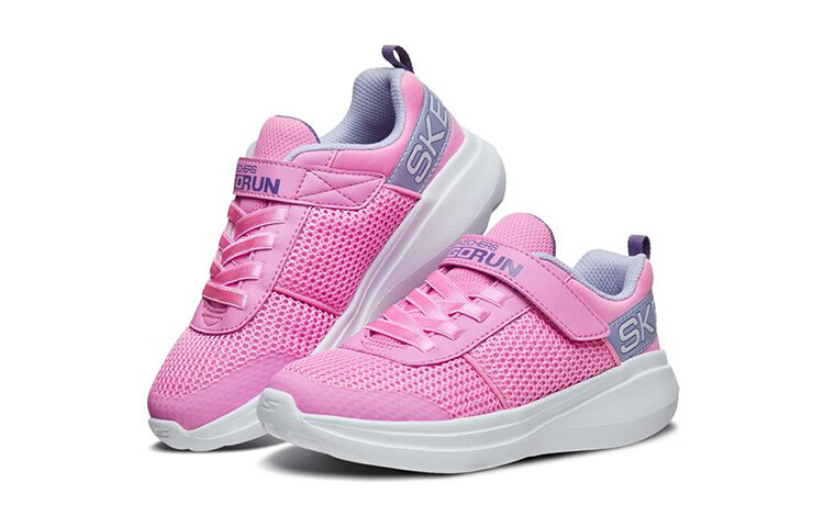 Детские кроссовки серии GO RUN GS Low-top розового/фиолетового цвета Skechers — фото 3