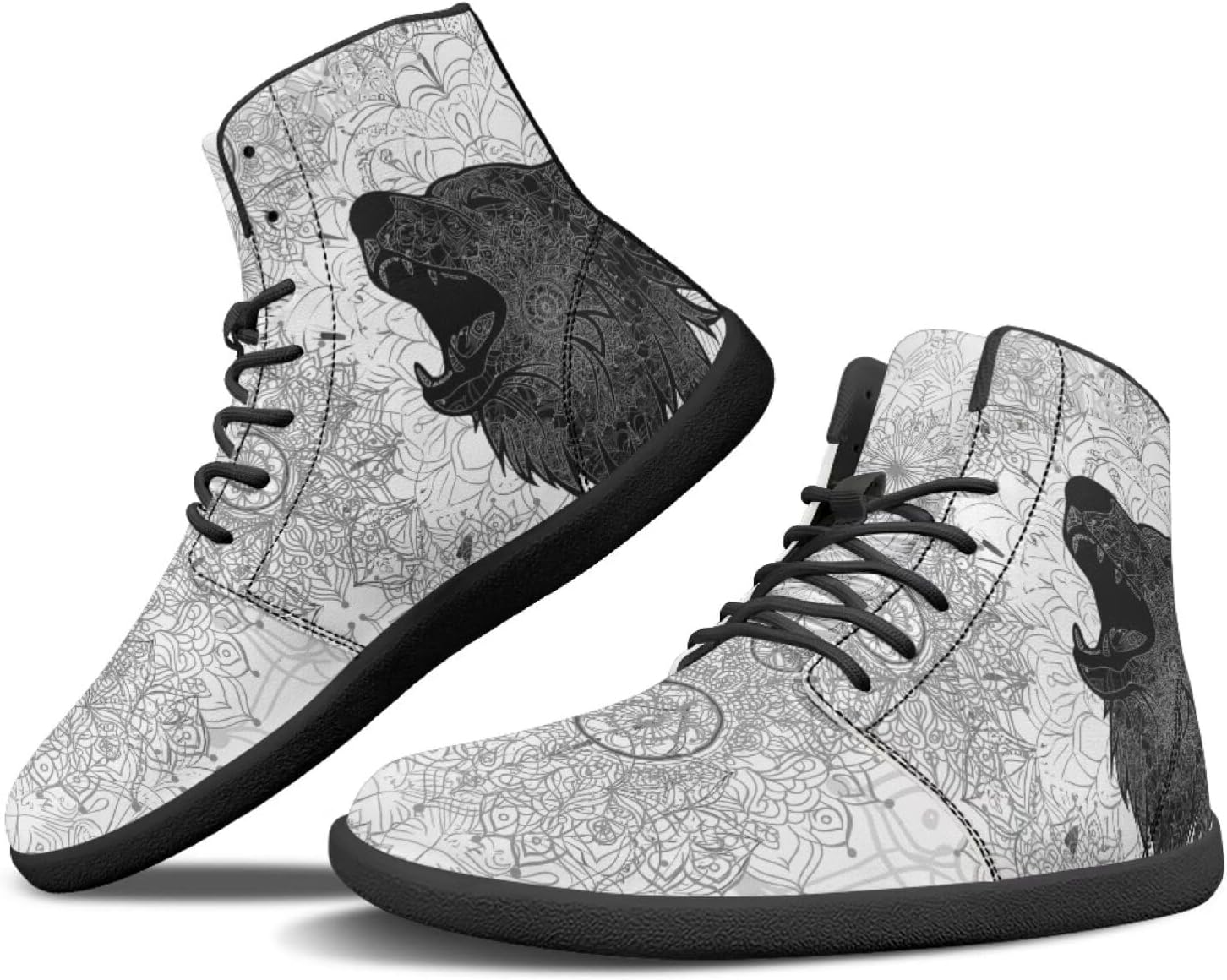 

Мужские и женские босоножки Binienty Wide Box Wolf Высокие минималистичные ботинки на щиколотку с антискользящей подошвой и нулевым перепадом, белый