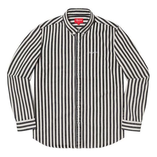 

Рубашка denim shirt 'black stripe' Supreme, черный