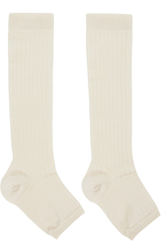 

Эксклюзивные длинные носки без пальцев от SSENSE Off-White Swedish Stockings