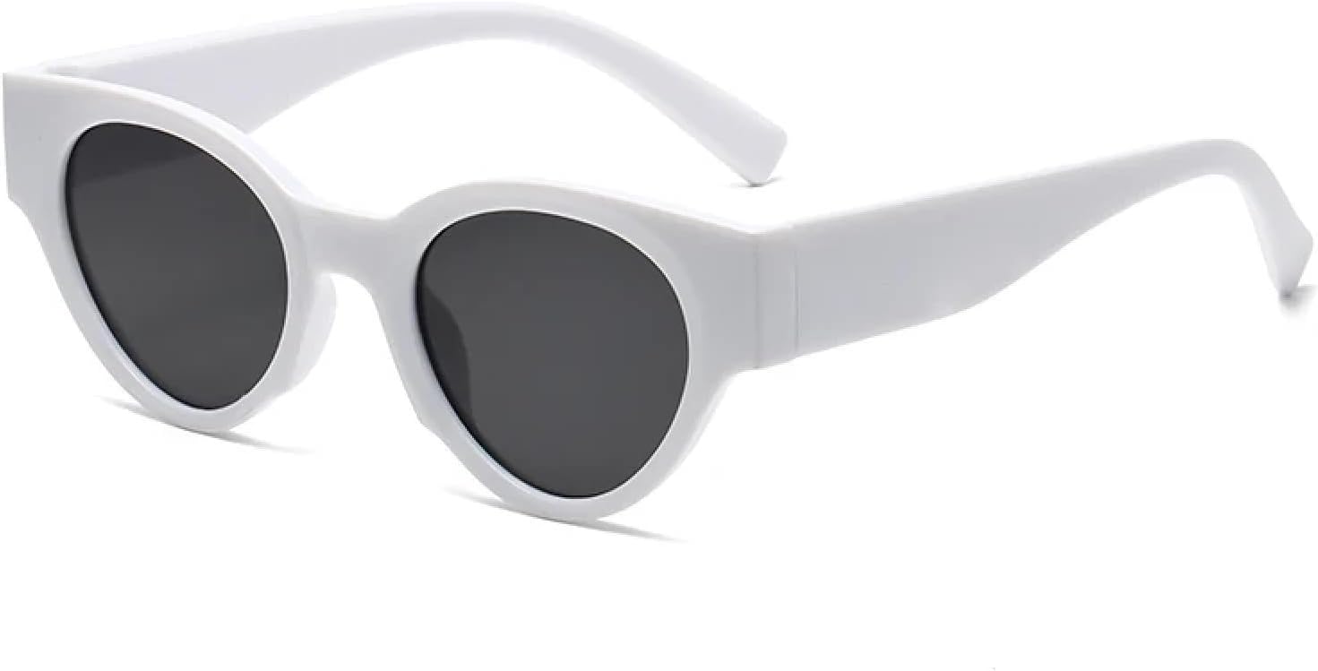 

Солнцезащитные очки с защитой от УФ-излучения UV400 | Черные овальные, маленькие, «кошачий глаз», с леопардовым принтом | Для женщин и мужчин, для занятий спортом на открытом воздухе и вождения DSVIGF, White