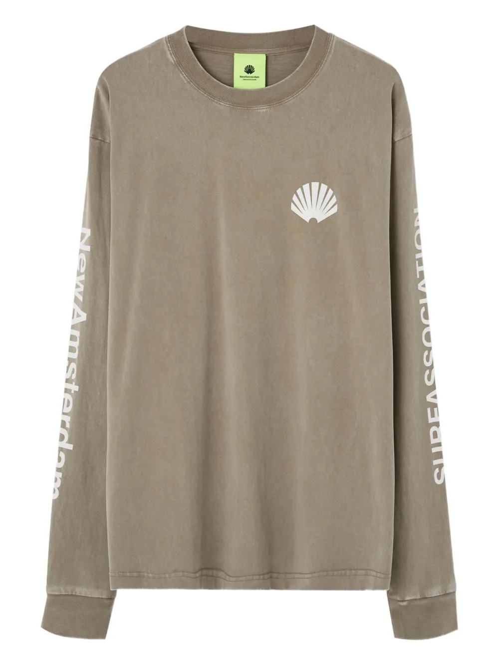 

Футболка с длинными рукавами и логотипом NEW AMSTERDAM, коричневый