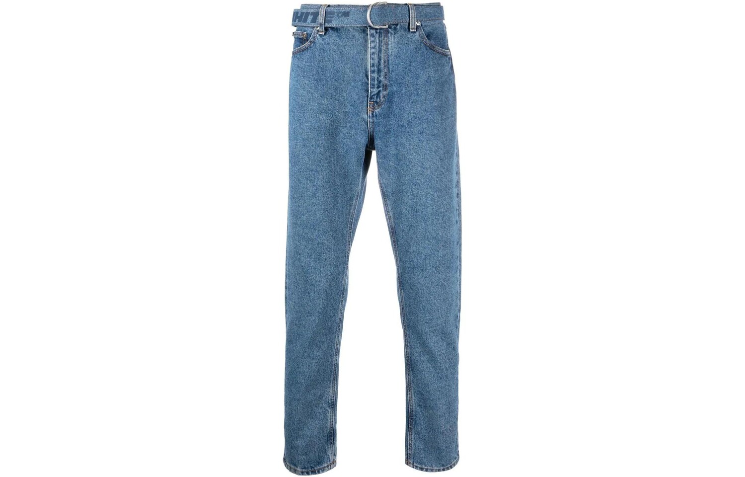 

Джинсы мужские Off-White Cropped Belted, синий
