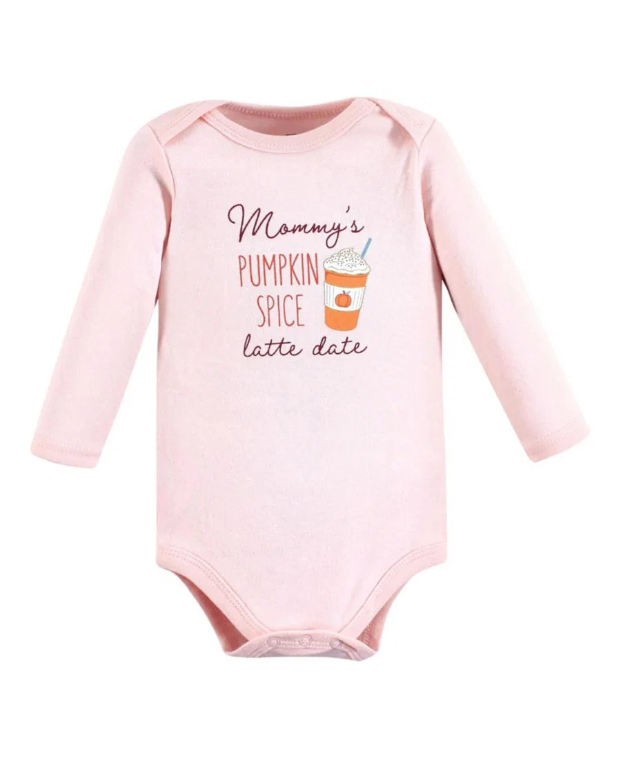Комплект из 5 хлопковых боди с длинными рукавами для девочек Hudson Baby — фото 3