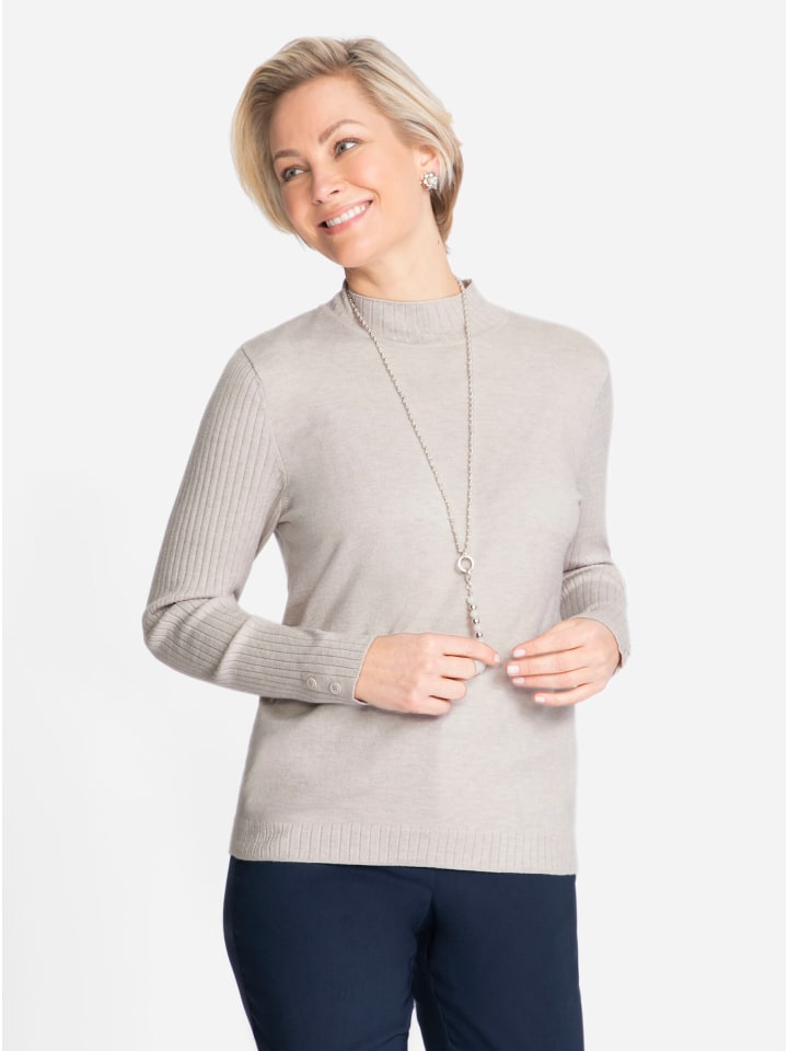 

Свитер с воротником-стойкой, светло-серый меланж WITT WEIDEN