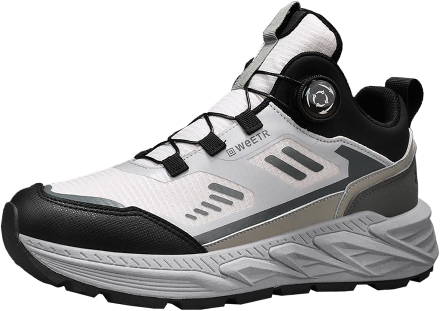 

Мужские многоцветные спортивные кроссовки, стильные беговые туфли с быстрой шнуровкой и амортизирующей подошвой, идеально подходят для спорта и повседневной носки Aokisx, серый