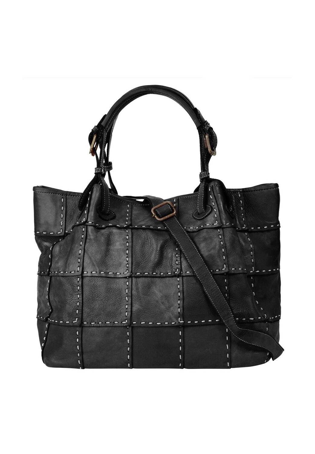 

Шопер, натуральная кожа, сделано в Италии Samantha Look, черный
