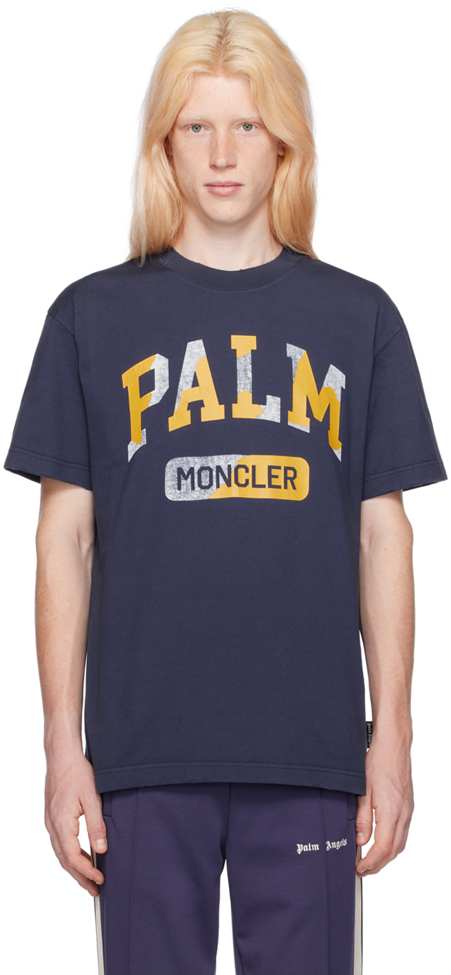 

Футболка Moncler x Palm Angels Moncler Genius, темно-синий