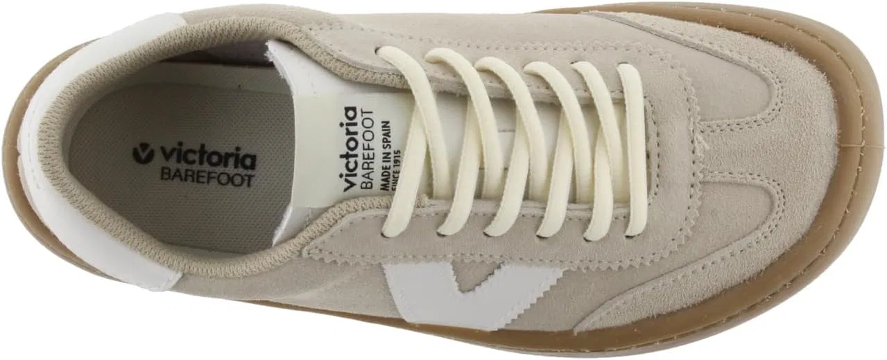 Кроссовки victoria Low-Top Unisex Olmo Split Leather Barefoot & Contrast Parts & Caramel Sole 1186103 for Adults, Arena — фото 4