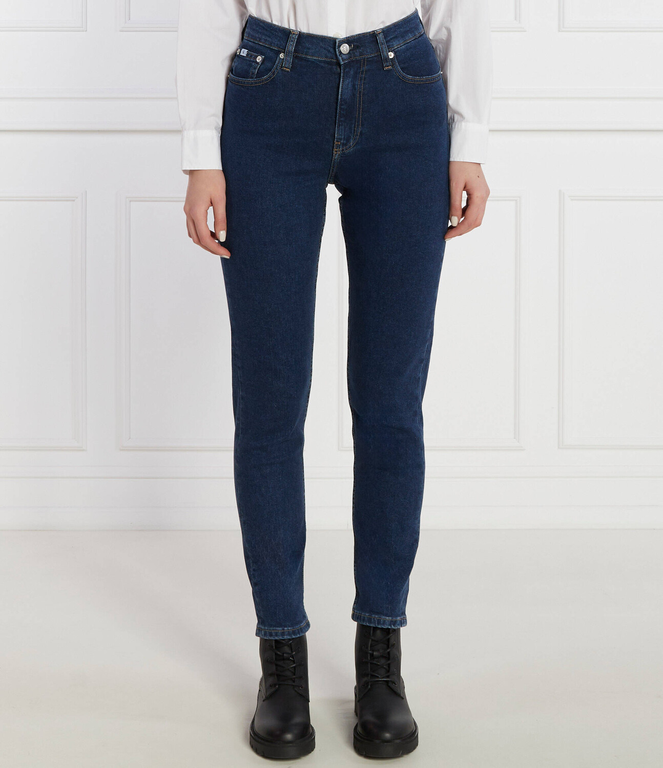 

Джинсы CALVIN KLEIN JEANS MOM JEAN Slim Fit, темно-синий