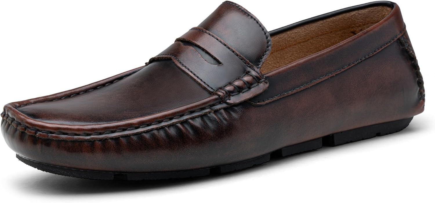 

Мужские лоферы Jousen, повседневные туфли-слипоны, мягкие пенни-лоферы для мужчин, легкие мокасины и прогулок, коричневый
