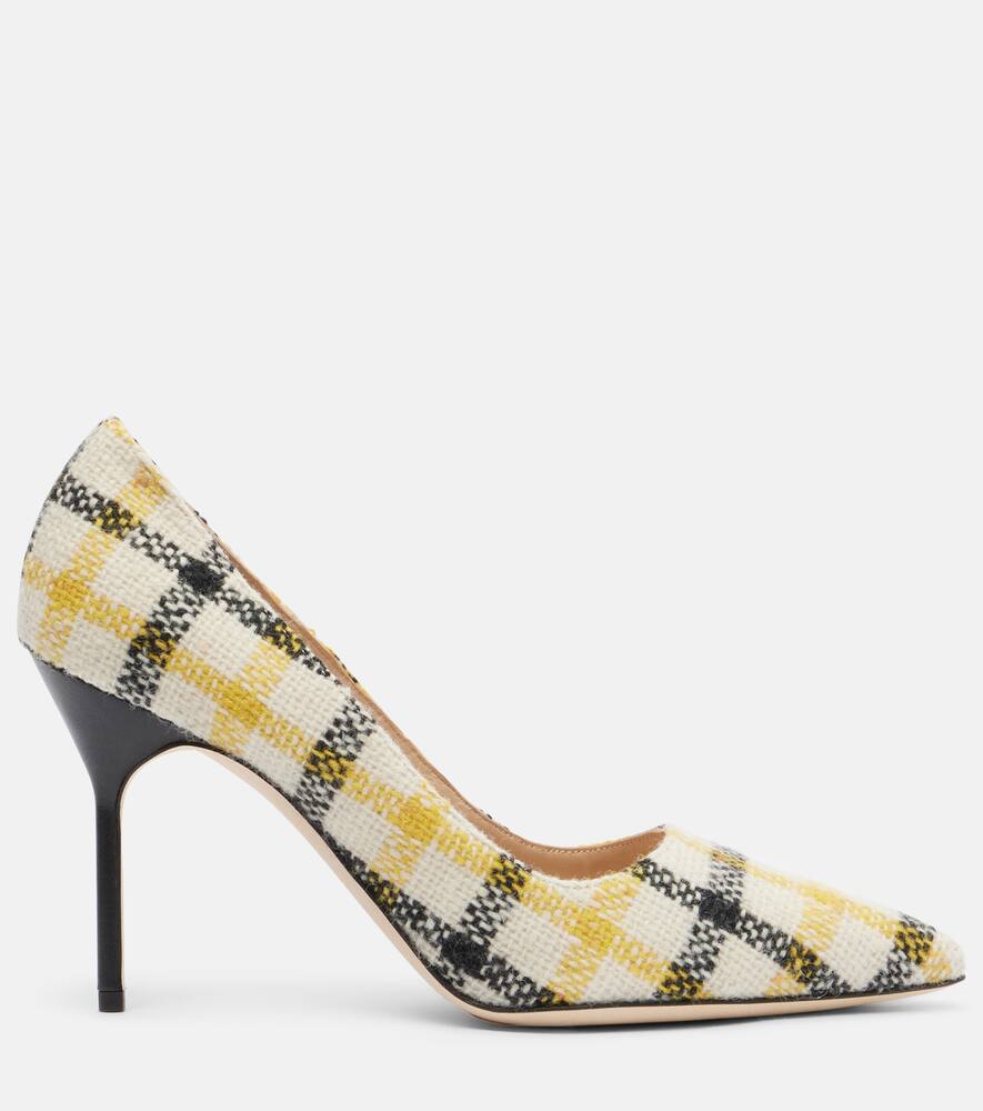 Балетки BB 90 в клетку Manolo Blahnik, Ywov 977S/Blck 0015 — фото 4