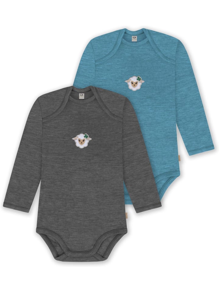 

Normani Outdoor Sports Комплект из 2 детских боди с длинными рукавами из мериносовой шерсти, цвет Окленд, синий/антрацитовый