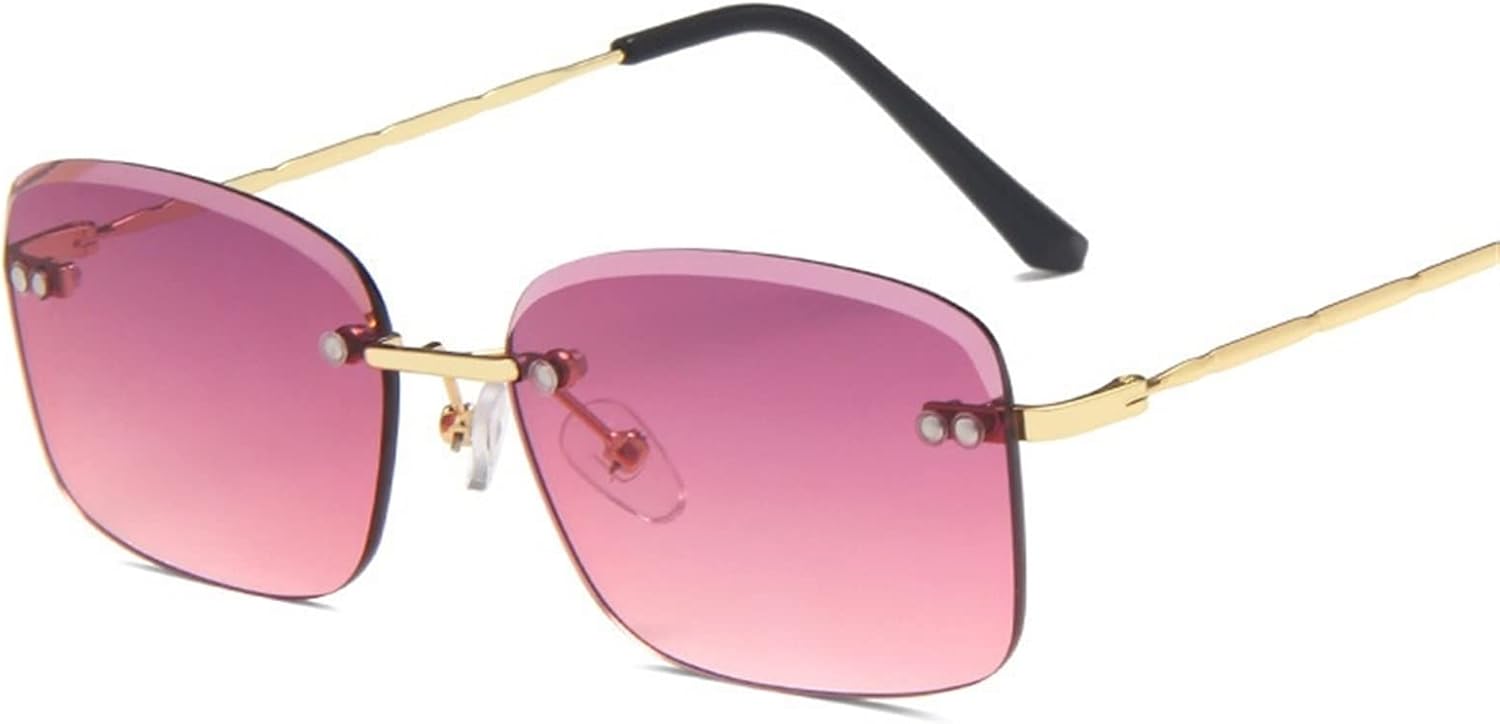 

Солнцезащитные очки квадратной оправы без металлической оправы для пляжа, для мужчин и женщин, модные, для поездок на работу, повседневные, с защитой от УФ-излучения UV400, подарок, A607 LXLHWN, One Color