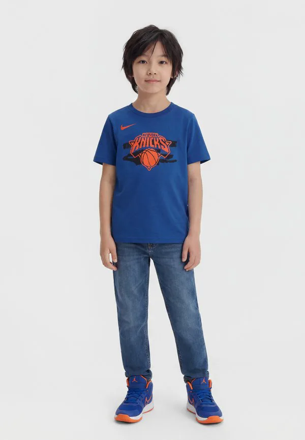 Футболка nba new york knicks унисекс клубная одежда Nike Performance, Rush Blue