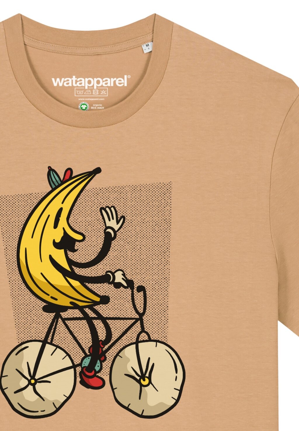 

Футболка с принтом BANANA RIDER watapparel, бежевый