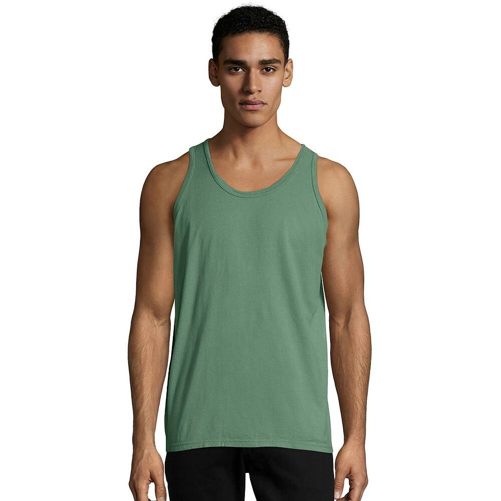 

Мужская майка Hanes Comfort, окрашенная в готовом виде, цвет Cypress Green