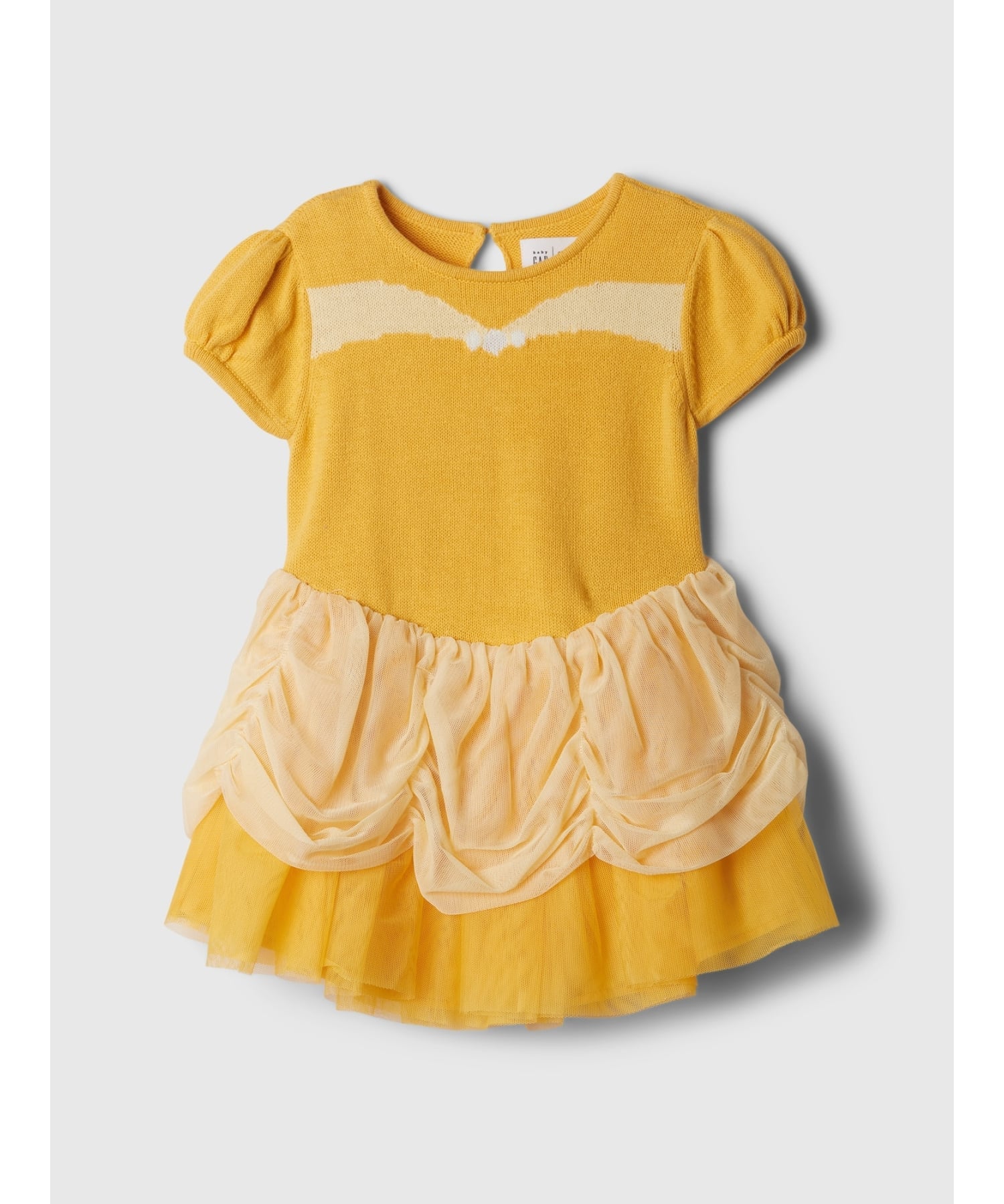 (K)babyGap Платье из тюля с изображением принцессы Белль из мультфильма «Дисней» GAP, GOLD_WASH — фото 2