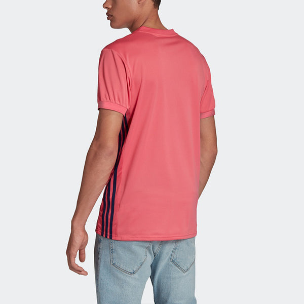 Футболка men's 20-21 season real madrid away short sleeve t-shirt jersey pink Adidas, розовый — фото 4